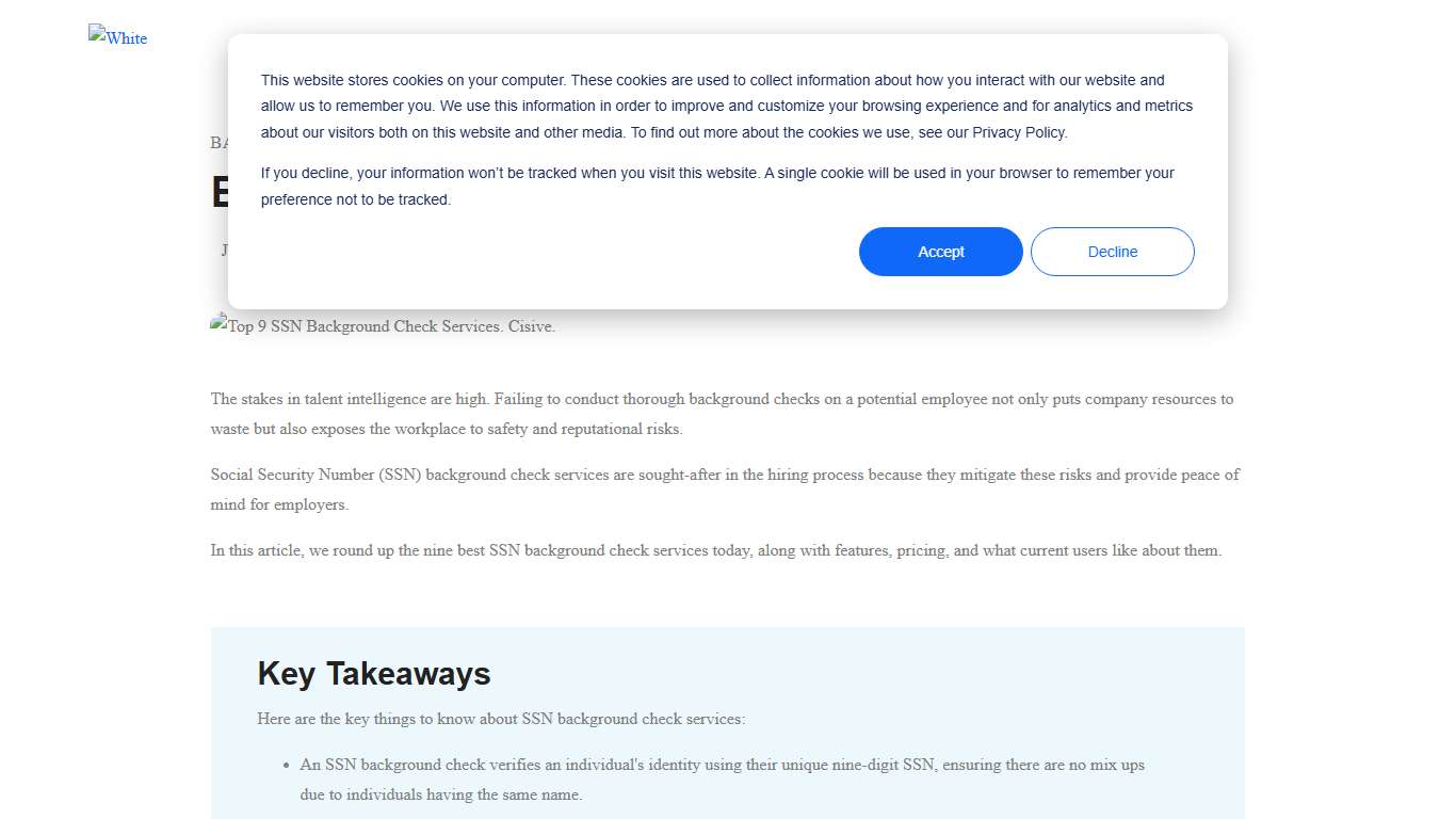 Best SSN Background Check Services 2026