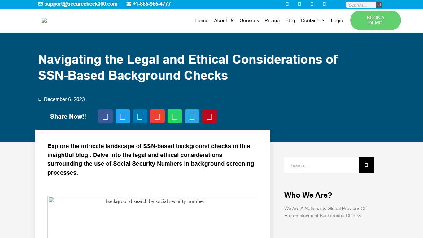 SSN Based Background Checks | Background Check Using SSN